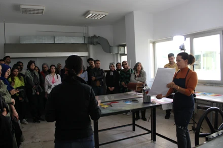 Elena SMYRNIOTIS tarafından "Mono Baskı" Workshop gerçekleştirildi